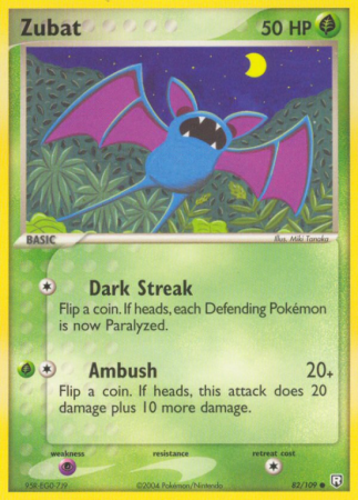 Zubat 82/109 EX Team Rocket Returns