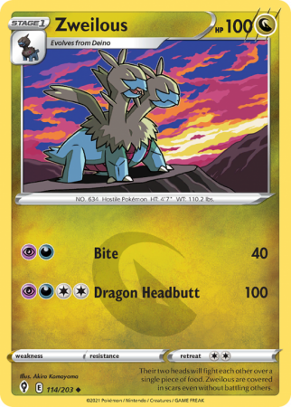 Zweilous 114/203 Sword & Shield Evolving Skies