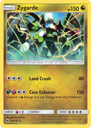 Zygarde 100/147 Sun & Moon Burning Shadows