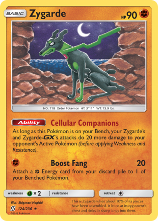 Zygarde 124/236 Sun & Moon Unified Minds