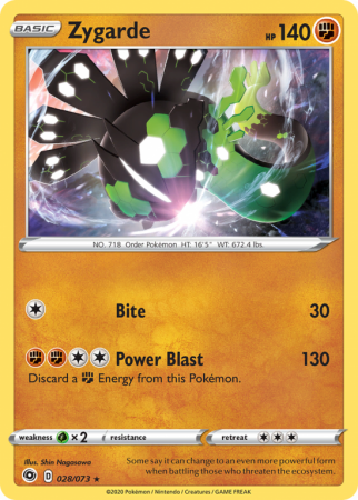 Zygarde 28/73 Sword & Shield Champion's Path
