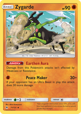 Zygarde 71/131 Sun & Moon Forbidden Light