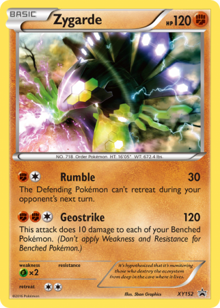 Zygarde XY152/183 XY XY Black Star Promos