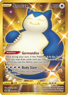 Snorlax-pokemonkaartverkoop