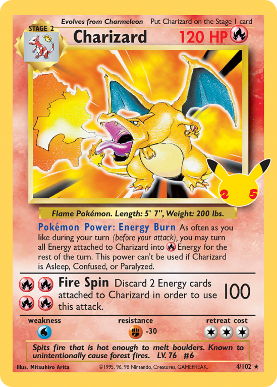 Charizard pokemon celebrations classics collection