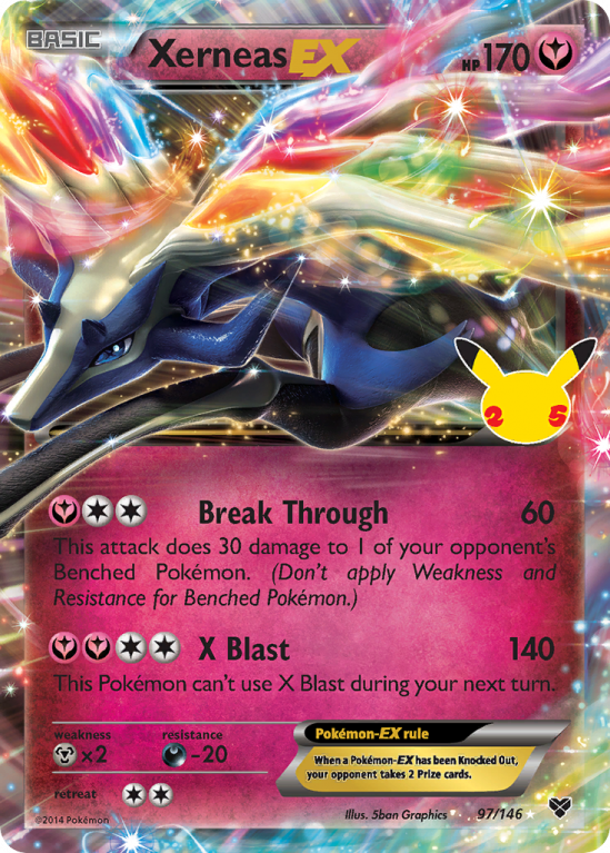 Xerneas EX pokemon celebrations classics collection