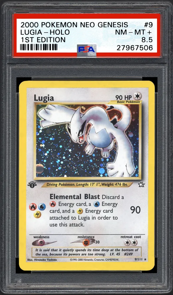 duurste pokemon kaarten ter wereld - 7 Lugia 1st edition neo genesis