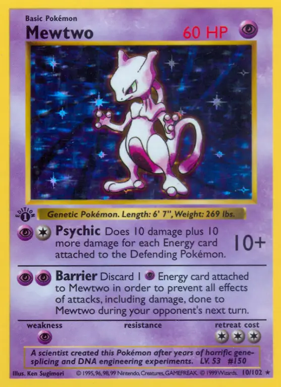 pokemon kaart mewtwo